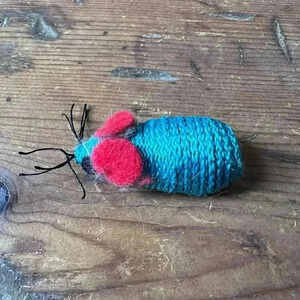Turquoise Textured Cat Toy Mouse NWOT